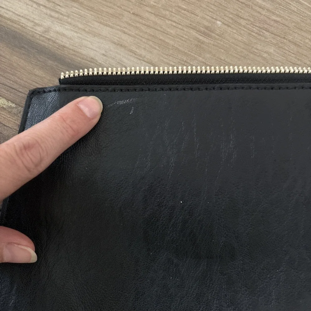 Calvin Klein‎ Leather Clutch Purse Black 12